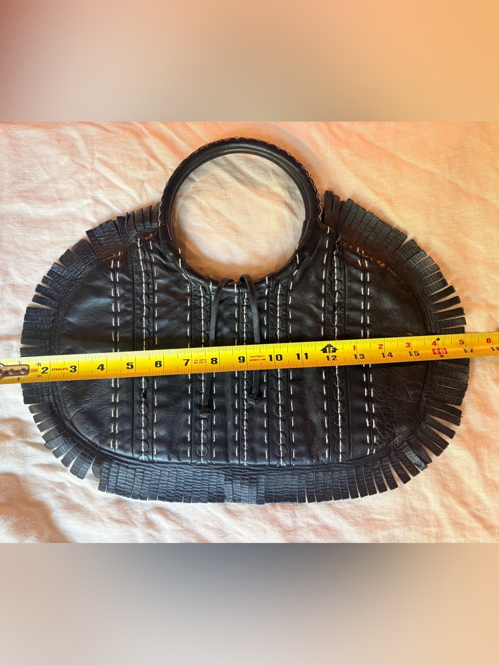 Jamin Puech Black Leather Fringe Boho Handbag Shoulder Bag Excellent Condition - Picture 7 of 7